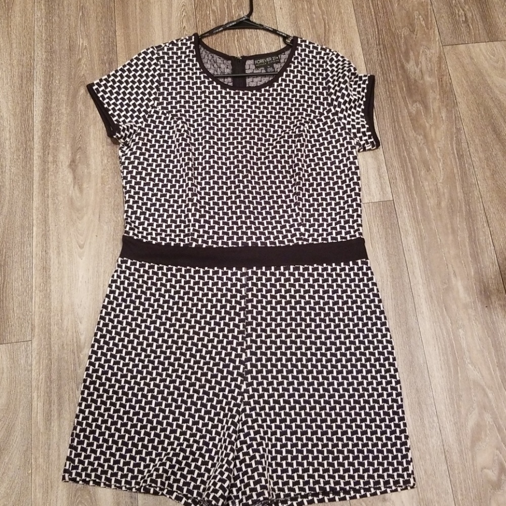 Black and white romper